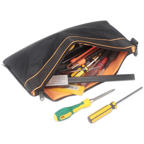 Pochette de sac à outils à fermeture éclair Organiser le stockage Petites  pièces Outil à main Plombier Électricien 