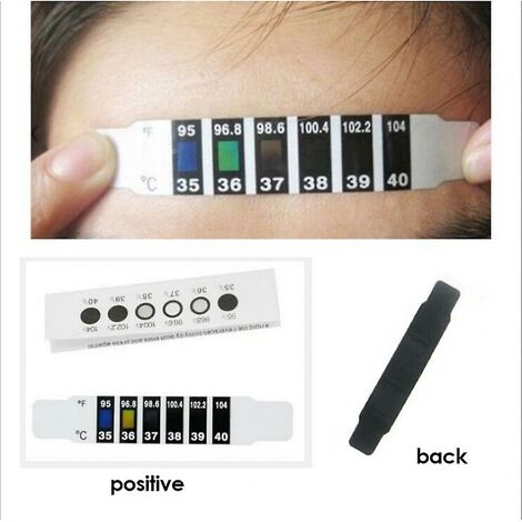 5pcs thermomètres de bandes tête fièvre test de température du