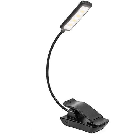Lampe de Lecture, 9 LEDs Liseuse Lampe Clip USB Rechargeable, 360°Cou  Flexible, 3 Température de Couleur(Blanc/Chaud/Blanc Chaud), Mini Veilleuse  pour Lire au Lit,Enfant,Kindle,Voyage,Camping