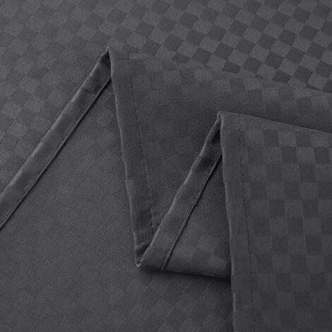 Noir）Nappe Rectangulaire en Tissu Polyester 80x120cm, Nappe de Table  Lavable à Carreaux Imperméable pour Salle