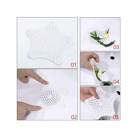 2Pcs Protection de Drain de Silicone, Filtre Evier de Cuisine avec  Ventouse, Filtre de Couverture de Drain de Baignoire, Filtre D'éVier de  Cuisine Et Salle de Bain. : : Cuisine et Maison