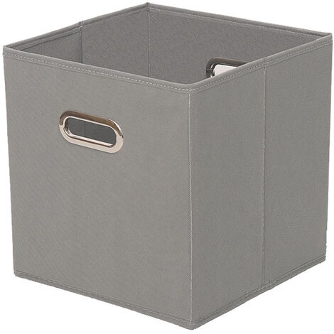 Cube de rangement coloré 30 x 30 cm (turquoise et gris)