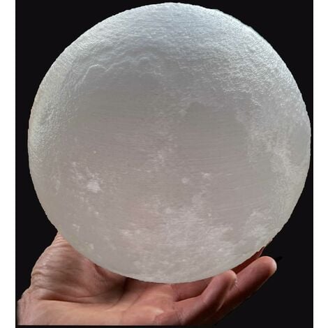 Nuvance - Lampe de Table 3D Moon Lamp - 18 cm - Wit Chaud - Lampe Lune -  Lampe Lune 