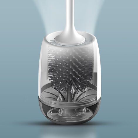 EINFEBEN 2x Brosse WC Silicone Brosse Toilette avec support à séchage  rapide pincette cachée Brosse Toilette