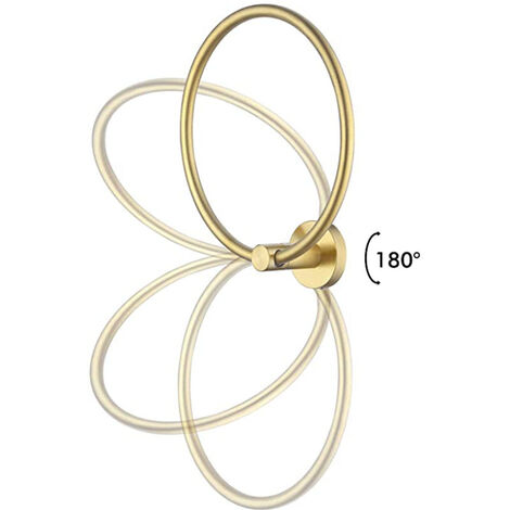 Brushed Gold Towel Ring (Diameter 16cm) Modern Stainless Steel Wall Mounted Towel Holder