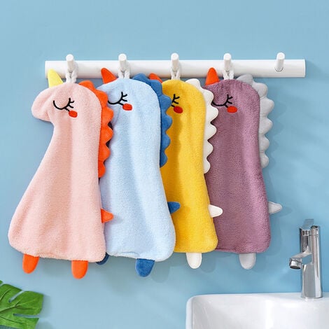 Essuie-mains à suspendre pour enfants, serviettes de bain en microfibre  pour salle de bain, décoration de cuisine