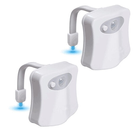 Blue Dream Lot de 2 Lampe Toilette Veilleuse Capteur de lumière PIR Motion  Sensor Éclairage changeant