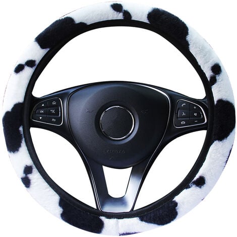 Housse de volant de voiture pour l'hiver - Pour femme - Avec couvre-frein à  main et cache-interrupteur de vitesse - Utilisation universelle de 15
