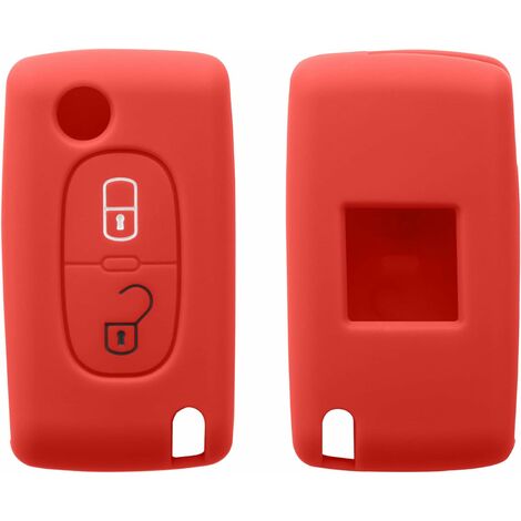 1 pièce Étui à clés de voiture compatible avec Peugeot, couvercle