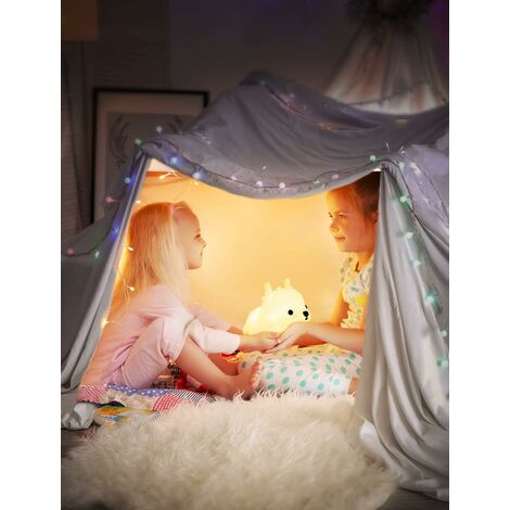 GABRIELLE Veilleuse Bebe, 7 Couleurs Veilleuse LED Fille Garcon Adulte  Rechargeable, Kawaii Deco Chambre,Lampe Chevet