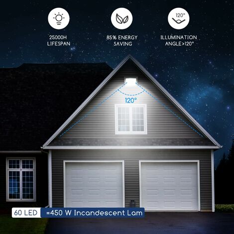 Blue Dream Projecteur LED Extérieur 50W，4500lm Blanc Froid 6400K Spot LED  Extérieur économiseur d'énergie