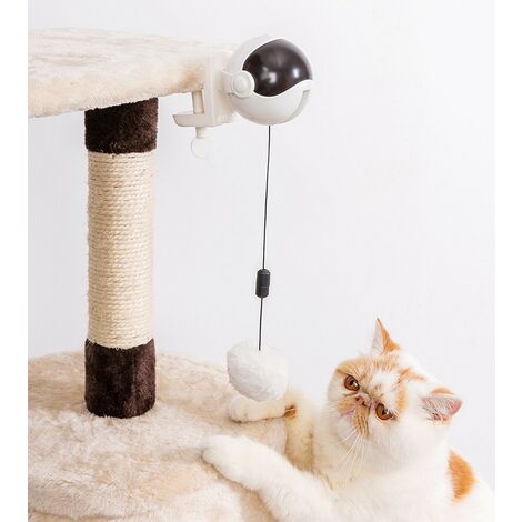 Jouet interactif pour chat - Balle de chat rechargeable par USB  intelligente - Jouet pour chat - Jouet auto-rotation - Cadeau（rose）