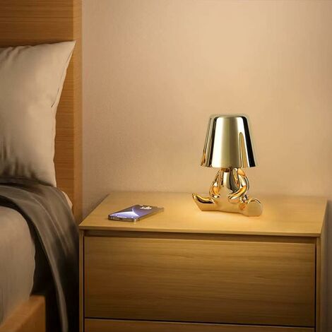 Lampe de table à commande tactile, lampe de bureau USB, lampe de chevet  moderne dimmable à 3 voies avec deux ports de charge USB pour chambre à  coucher, salon, bureau, dimmable