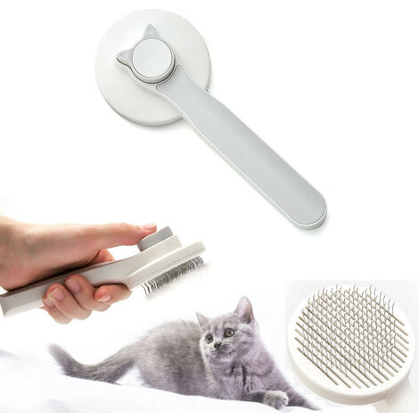 Brosse Chiens Chats, Brosse Autonettoyante Poils Morts Pour Chat Chien Poil  Long Court Pour Eliminer Efficacement Jusqu' 95% Des Poils Morts Et Poils