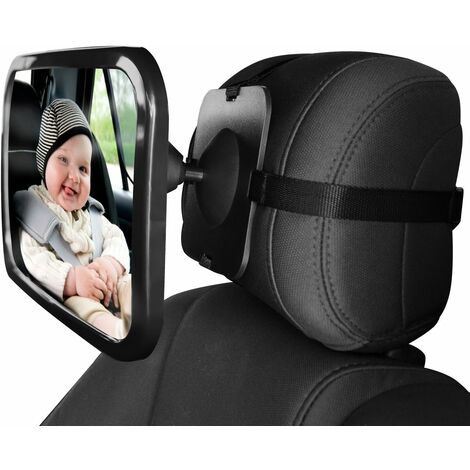 Retroviseur Voiture Bebe, Rotation à 360° Miroirs auto bébés, Type de Pince  à Ressort pour