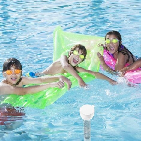 Thermomètre de piscine numérique solaire Thermomètre de piscine flottant,  facile à lire et thermomètre résistant aux chocs pour tous les extérieurs