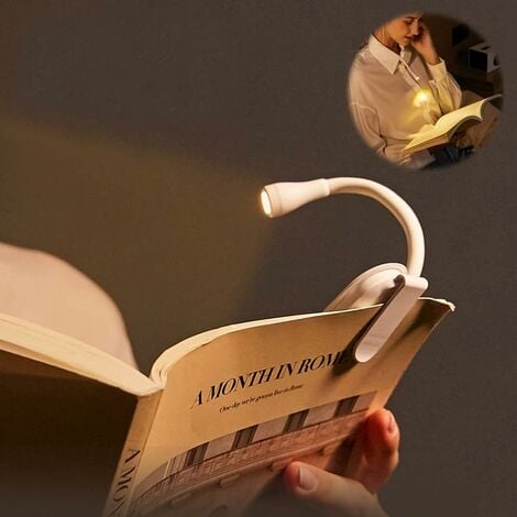 1 Lampe De Lecture Rechargeable, Lampe De Livre Portable Pour Lire