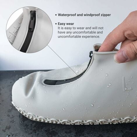 Housse de chaussure imperméable à l'eau, housse de chaussure en silicone  réutilisable, avec semelle antidérapante renforcée, adaptée aux hommes et  aux femmes les jours de pluie et de neige