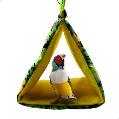 Jouet hamac pour lit de maison de nid d'oiseau, petit nid d'oiseau de hamac  de soleil de perroquet, approprié aux oiseaux de compagnie tels que les  inséparables de perruche (taille carrée-large)