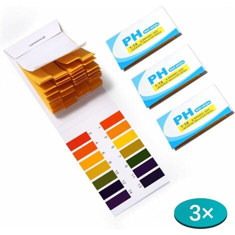 Bandelette pH, 240 Bandelettes de Test de valeur pH, plage de mesure 1-14,  papier de