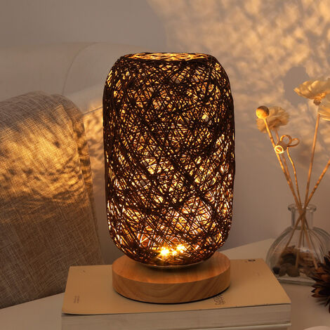 Lampe de Table en Plumes d'autruche LED Plume légère en métal en Fer forgé  Lampe