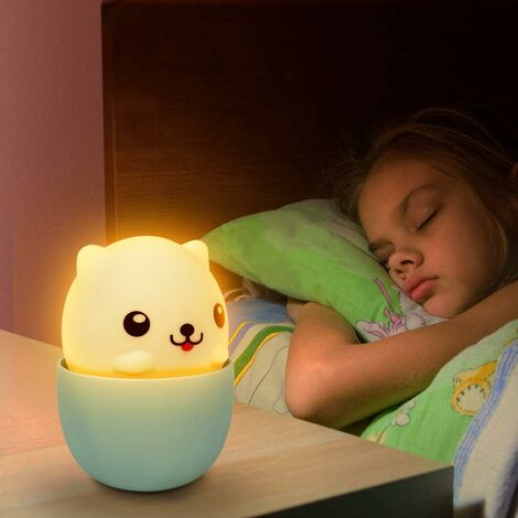 Veilleuse pour enfants, veilleuse pour bébé rechargeable par USB, avec  commande tactile LED jolie lumière en