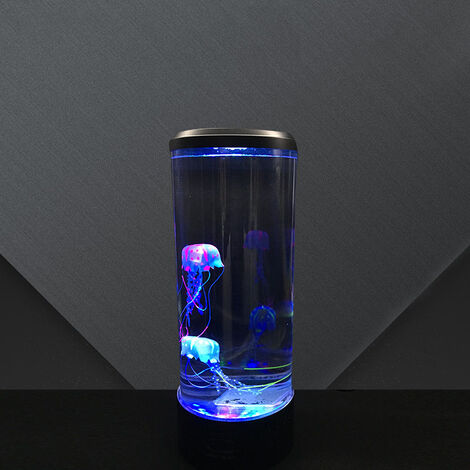 Lampe à lave de méduses multicolore changeant de couleur aquarium veilleuse  méduse rougeoyante cylindre électrique lumière