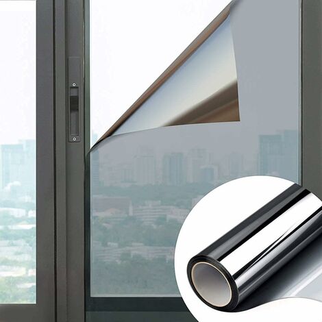 40x200cm)Fenêtre Anti Regard Film Miroir sans Tain Anti UV Film de  Protection Solaire Film Auto