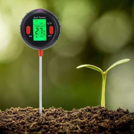 PH-mètre de sol, mètre de sol 5 en 1, testeur de sol, humidimètre numérique du  sol avec température/humidité/lumière pour le jardinage, l'agriculture, la  pelouse, les plantes d'intérieur et d'extérieu