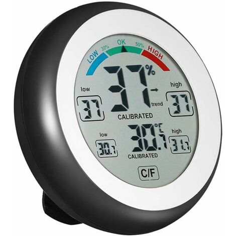 Hygromètre numérique, thermomètre intérieur hygromètre température  ambiante, affichage max min précis thermomètre de table mural avec