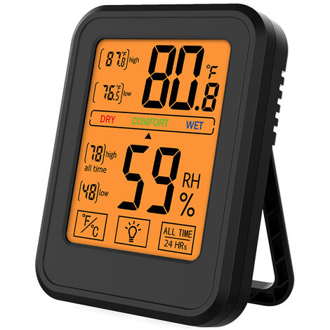 3 Thermomètre numérique Hygrometre Interieur Indicateur D'Humidité Avec  Grand éCran Et ThermomèTre Parfait Pour Surveiller Les Maisons
