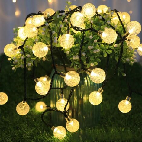 Acheter Lampe solaire boule à 20/30 LED, guirlande lumineuse féerique,  décoration de jardin et de noël pour l'extérieur
