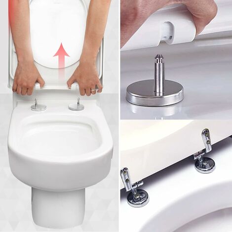 Fixations pour abattant de WC - modèle Allibert - écrous serrage