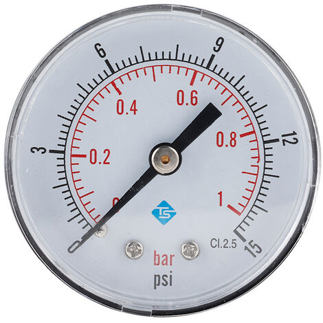 Manomètre De Pression D'eau Ou D'huile 63 mm 2,5 Bar Bspt 1/4