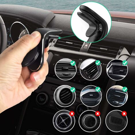 Lot de 2] iVoler Support magnétique pour téléphone de voiture pour grille  d'aération, support de téléphone portable pour voiture avec aimant puissant