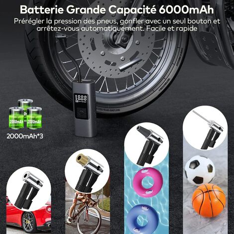 Acheter Compresseur d'air portatif sans fil de pompe à Air de voiture de  150PSI gonfleur électrique portatif de pneu avec la lumière LED