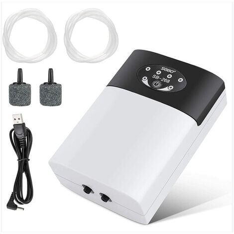 Mini pompe à air pour aquarium 5 V - Réglable USB silencieux - Pour  aquarium - Économie d'énergie - Pompe à air avec accessoires, bleu marine