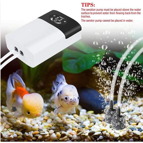 Aérateur portatif de pompe à oxygène de poissons de pompe à air de