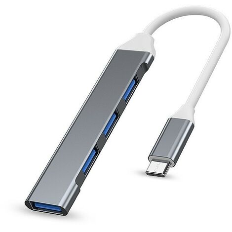 Argent Hub USB 3.0 4 ports Hub USB High Speed ​​Type c Splitter 5