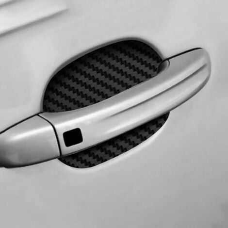 Noir 16X Film Autocollant Poignée Portière Voiture - Sticker Anti-Rayure  Anti-poussière pour Poignée Porte Automobile