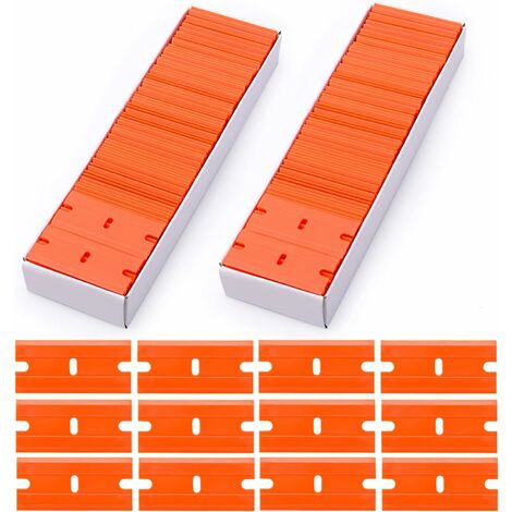 orange）2 PCS Grattoir Plaque Vitrocéramique avec 20 raclettes de