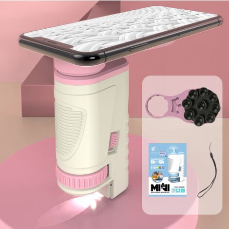 Rose Microscope portable jouets pour enfants zoom pour enfants 60x
