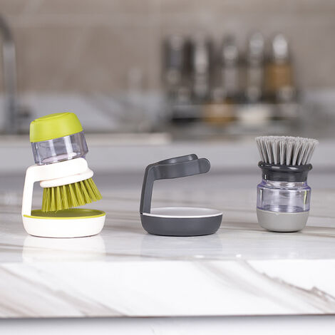 Brosse de nettoyage de vaisselle, épurateur de vaisselle à séchage rapide,  épurateur de vaisselle de cuisine puissant avec long manche, outil de