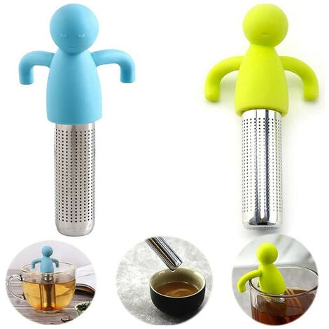 INFUSEUR À THÉ INOX AVEC SUPPORT (SILICONE)