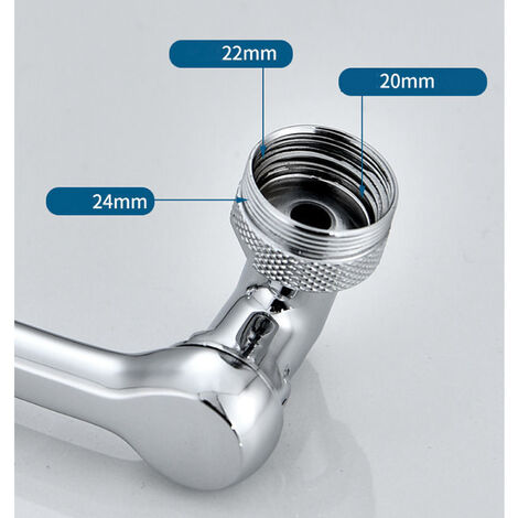 Rallonge de robinet universelle rotative à 1080 °, bras robotique rotatif à  grand angle, robinet universel à filtre anti-éclaboussures, robinet avec 2