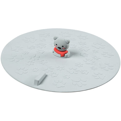 Gris - Bouchon plat de 15cm en silicone,grand couvercle anti fuite