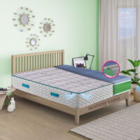 Materasso 1600 molle insacchettate e memory ortopedico IBRIDO alto 26 cm, Sfoderabile. PRESTIGE RELAX MEMORY 160x190 Cm Matrimoniale standard - Materasso senza cuscini