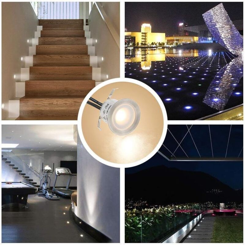 Lampes De Terrasse Encastrées à LED Basse Tension DC12V IP67 Lampe D Etanche Au Sol Lampe De Paysage Pour Cour Jardin Allee Escaliers Patio 84684031