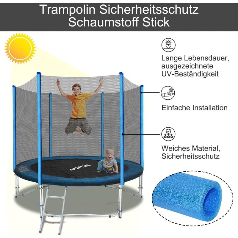 Lot de 6 manchons de protection en mousse pour poteau de trampoline - Rembourrage en mousse