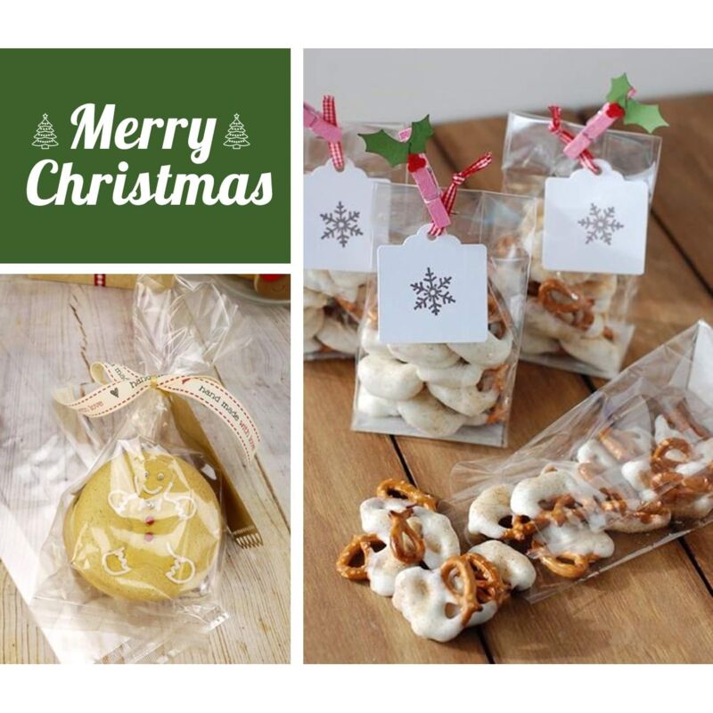 Faburo Lot De 90 Sachets En Cellophane Transparent - 25 X 15 Cm - Avec 90 Attaches Métalliques - Pour Bonbons, Cadeaux D'anniversaire D'enfant